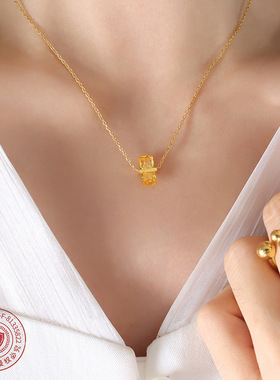 网红同款12色菱形水晶项链