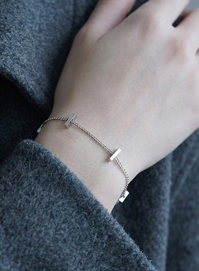 绞丝链手链ins风不锈钢镀18k金时