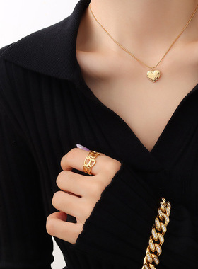 欧美ins时尚小众设计感项链波浪