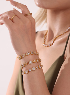 摩天轮ins英国小众设计5A锆石满