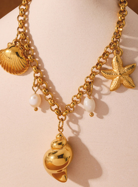 淡水珍珠贝壳手链女夏款