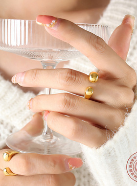 欧美风格ins风素圈简约几何食指