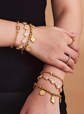 摩天轮不锈钢镀金多配件鱼骨几何