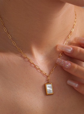 法式ins风简约时尚百搭白海贝