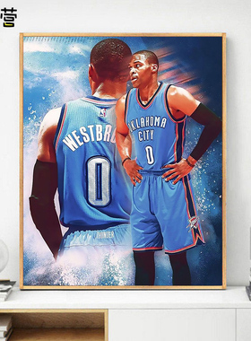 威少大本营NBA湖人队diy数字油画