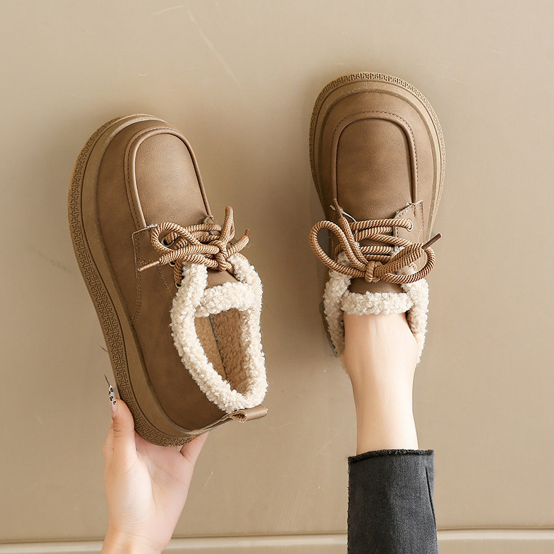 真皮羊毛加绒雪地靴女2025冬季新款加厚保暖厚底棉鞋防滑乐福鞋子,淘宝优惠券,粉丝福利购,淘宝优惠卷