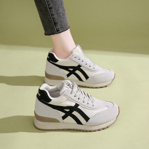 小个子内增高8CM女鞋爆款小白鞋2025年新款运动鞋春季34码休闲鞋 - 图1