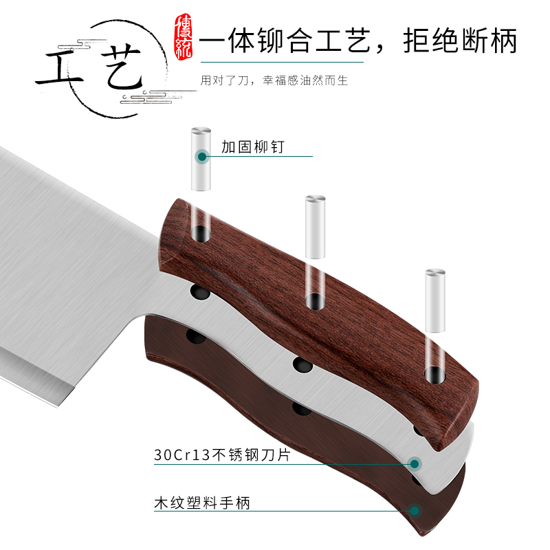 菜刀菜板二合一阳江刀具套装全套家用厨房切菜刀砧板辅食厨具组合 - 图2
