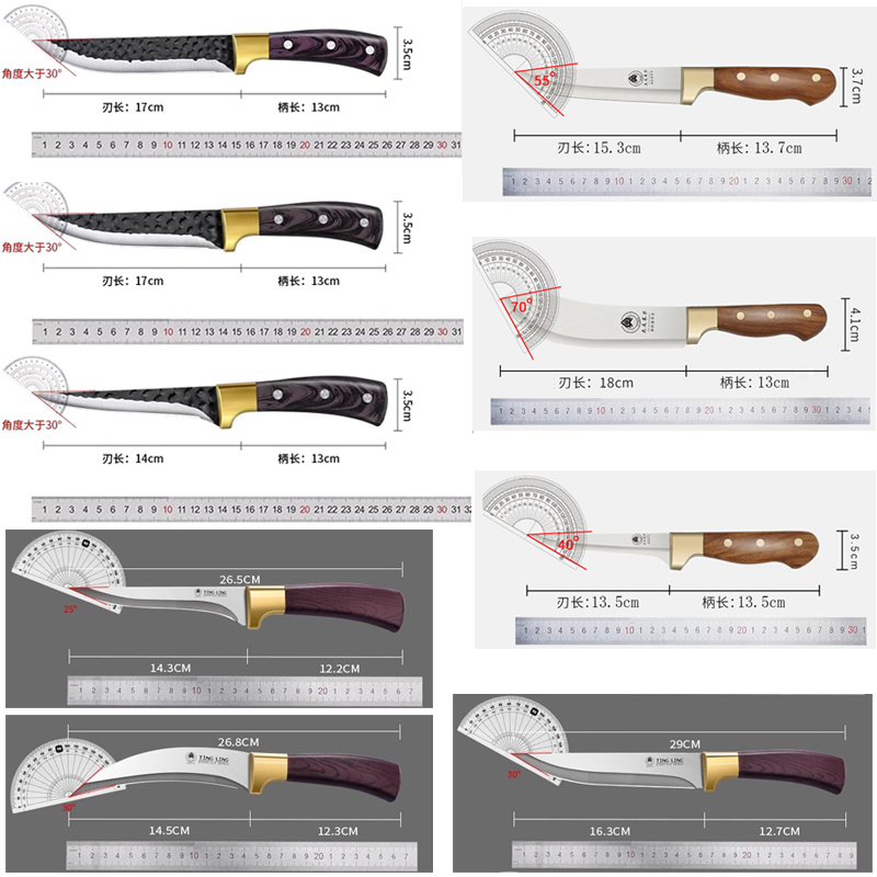 剔骨刀德国进口杀猪专用刀具大全剥皮刀剃骨刀分割宰牛羊放血尖刀-图3