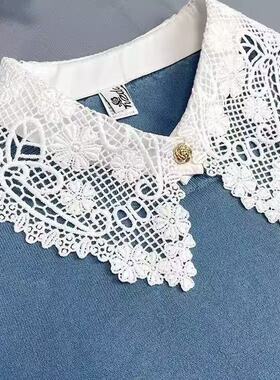 衣领假领领子子女镂空蕾丝衬衫花边百搭辅料新款装饰韩版领口配饰