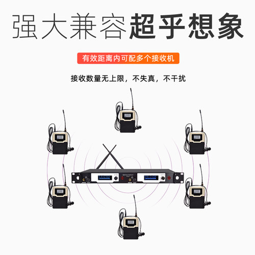 格伦士顿舞台演出耳返监听一拖二无线乐队歌手影视入耳式返听系统 - 图3