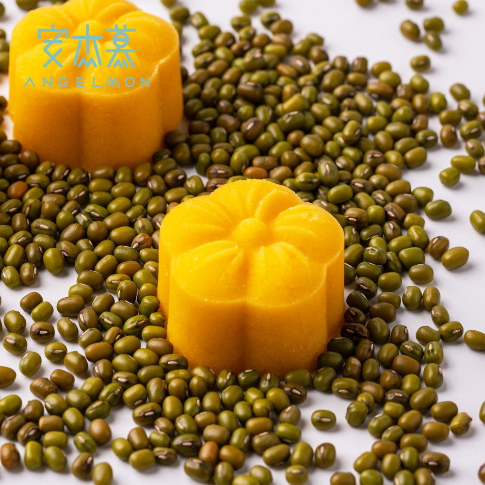安杰慕流心8枚/盒海藻糖绿豆糕 安杰慕传统糕点