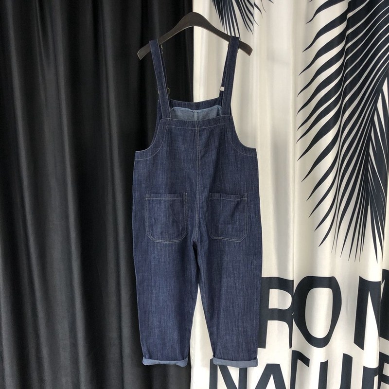 深蓝牛仔夏季2022新款韩版连体裤 玫希凡牛仔裤