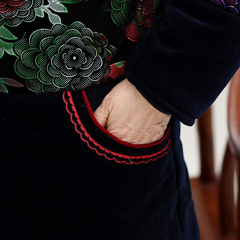 200斤中老年人大码女装加绒棉服 芭颜曼中老年女装