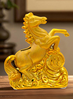 马年摆件沙金生肖马办公室客厅书房酒柜家居装饰公司礼品工艺品
