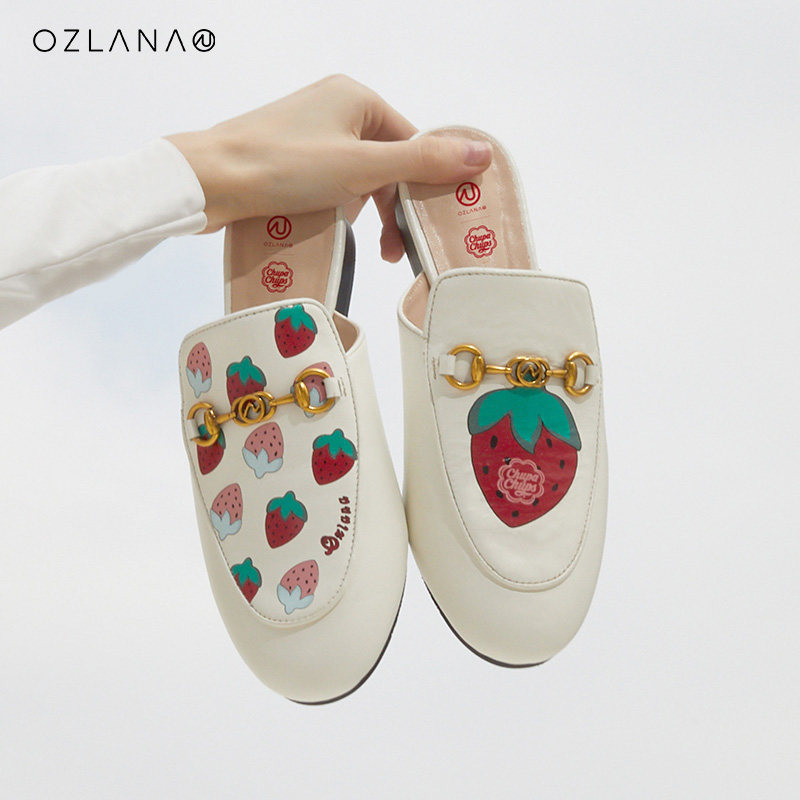 ozlana2020夏季新品珍宝珠联名女鞋 ozlana穆勒鞋