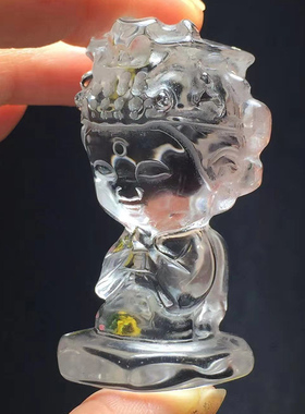 天然摆件招财水晶妈祖神像