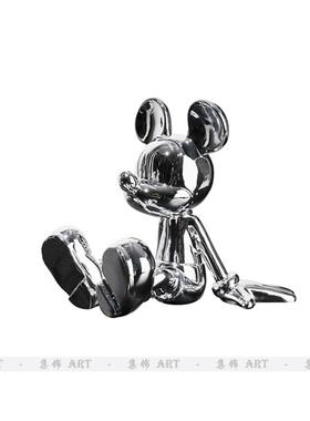 集饰现代轻奢银色陶瓷花