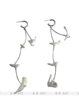 集饰北欧样板间玄关摆件做旧黄铜树叶收纳盘贝壳项链梳妆台软装