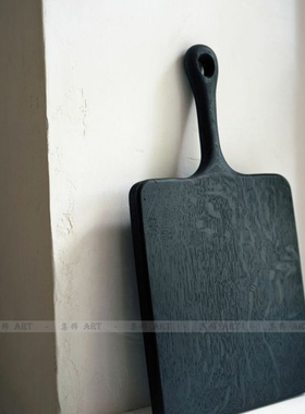 厨房异形黑色砧板不规则面包摆件