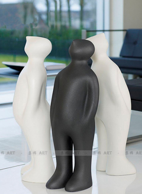 创意树脂人物会所样板间软装饰品