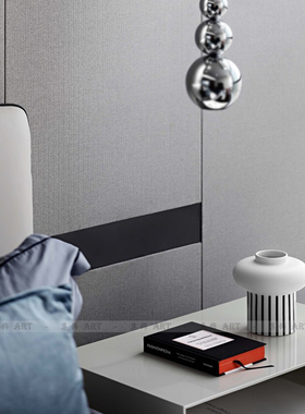 黑白条纹陶瓷茶几床头柜装饰摆件