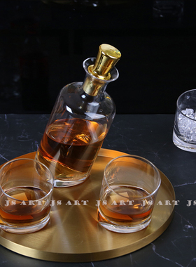 北欧风现代水晶威士忌摆件设酒具