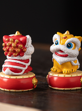 新中式佛山醒狮招财摆件国潮礼品