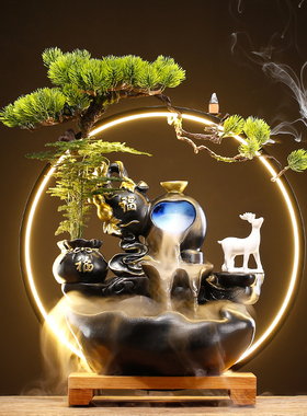 送礼玄关喷泉加湿开业循环水招财