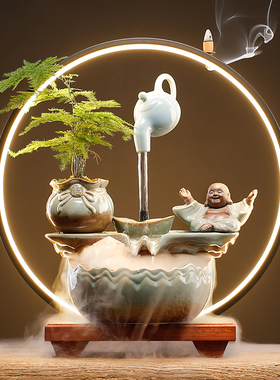 就水生财悬壶摆件桌面招财装饰品