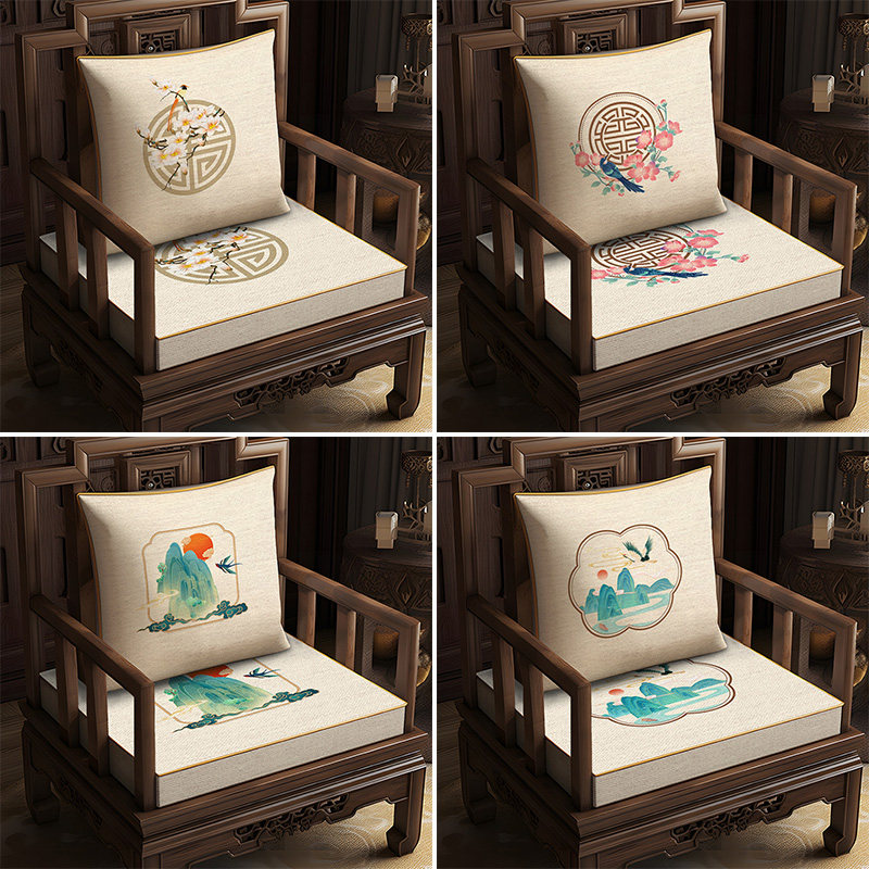 【国风坐垫】新中式椅子坐垫官帽椅圈椅实木餐椅垫红木沙发垫海绵,淘宝优惠券,粉丝福利购,淘宝优惠卷