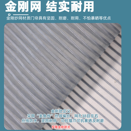 新款全磁条金刚网防蚊门帘免打孔魔术贴夏季家用磁性大门沙门2024-图2