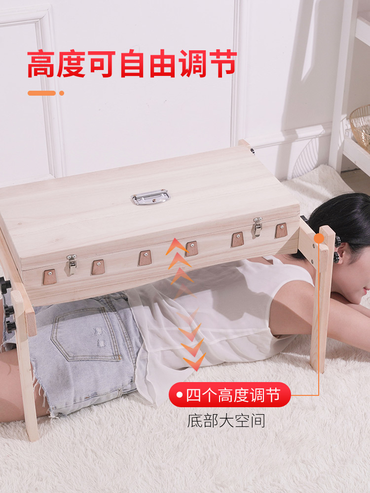 艾灸盒木制艾炙箱腹部腰部随身灸家用通用全身腰椎背实木盒子器具 - 图0
