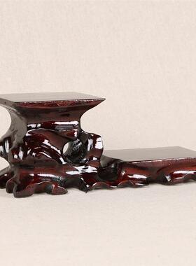 红木工艺品实木底座紫砂壶茶具底座奇石玉器琉璃盆景佛像底托摆件