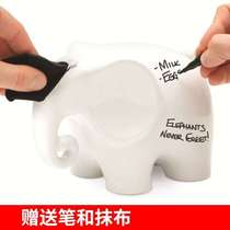 Erasable remember Elephant Creative Desk Face Erasable write cheat sign mood Graffiti remember solid pendulum
