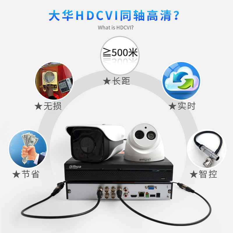 Dahua/大华录像机同轴模拟DVR主机手机监控4/8/16路HCVR5104HS - 图1