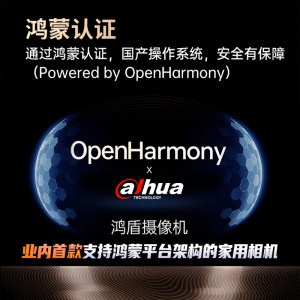 大华wifi无线监控室内超高清360度全景对讲华为鸿蒙家用摄像头