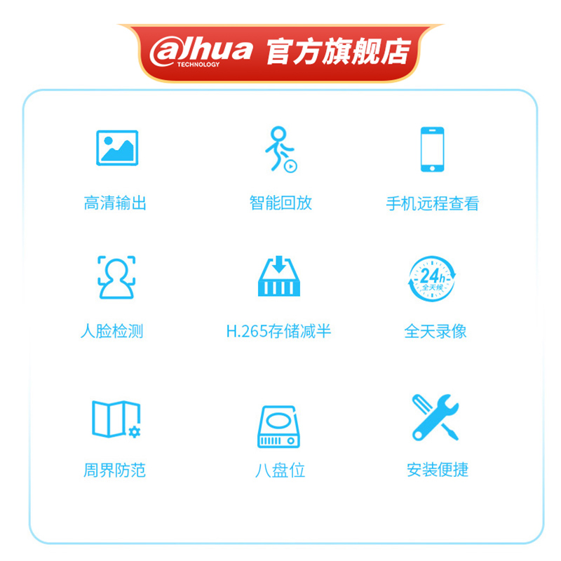 大华32路网络录像机8盘位手机远程监控主机 DH-NVR4832-HDS3/I - 图0