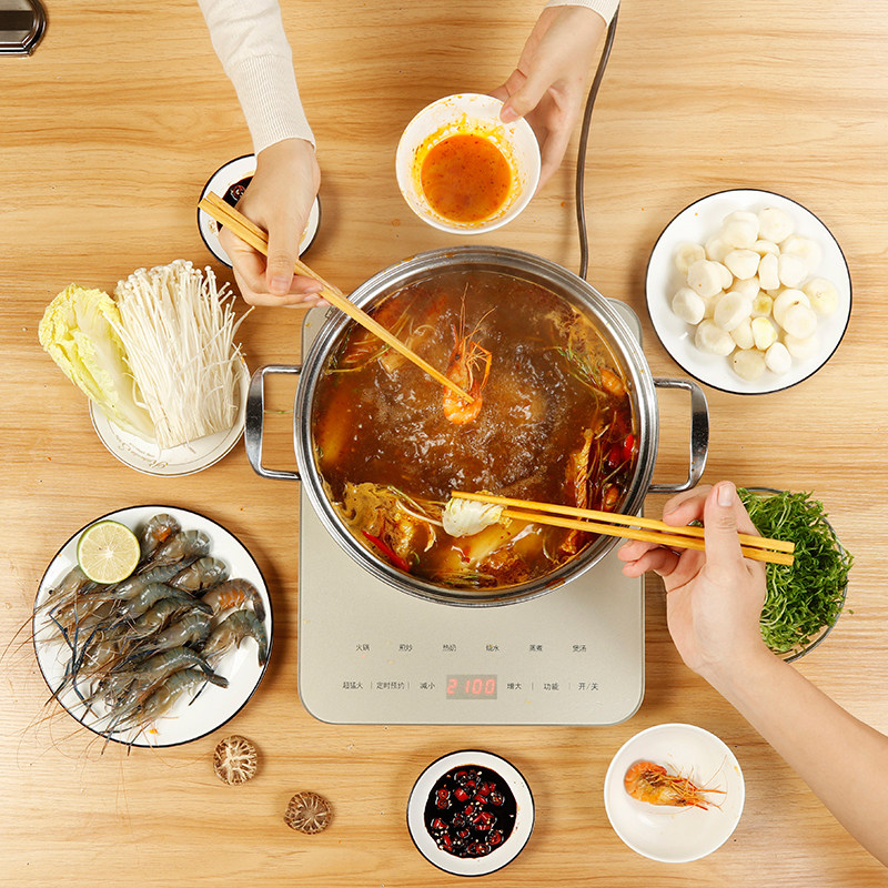 质米家用小型炒菜火锅多功能电磁炉 质米电磁炉/陶炉