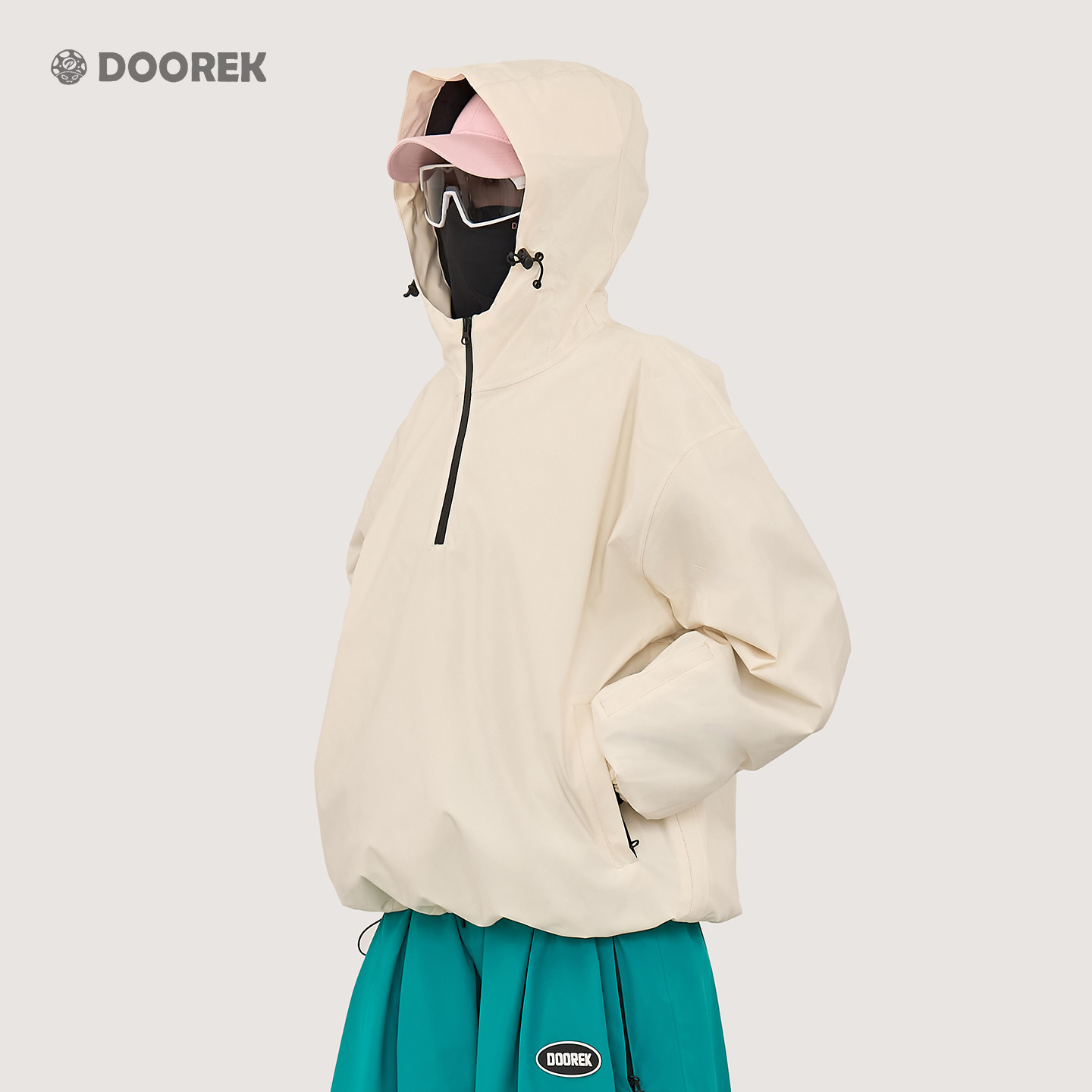 DOOREK新款套头PRO兔耳滑雪服男女外套防风防水保暖冬夹棉单双板,淘宝优惠券,粉丝福利购,淘宝优惠卷