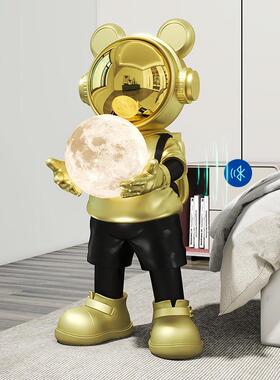 太空人宇航员客厅大型落地摆件电视柜沙发旁装饰品轻奢乔迁礼物灯