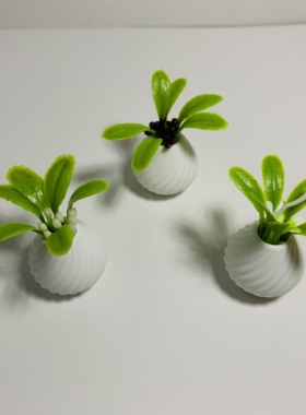 治愈系迷你仿真花瓶车载桌面摆件