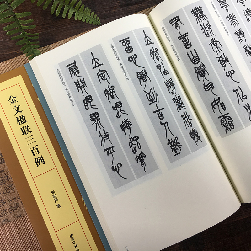 金文石鼓文楹联三百例全集2册 金文石鼓文集字创作对联春联门联对子百幅作品集初学者大小篆书毛笔书法临摹练字帖 西泠印社出版社 - 图2