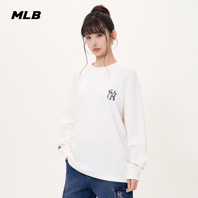 MLB官方 男女情侣时尚百搭街头风长袖T恤25秋季新款TSB21,淘宝优惠券,粉丝福利购,淘宝优惠卷