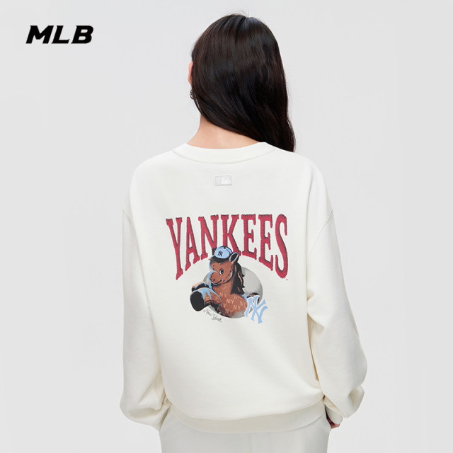MLB ຊຸດປີໃຫມ່ຂອງຜູ້ຊາຍແລະແມ່ຍິງຢ່າງເປັນທາງການ zodiac horse print sweatshirt casual and versatile 26 spring new style MTQ01