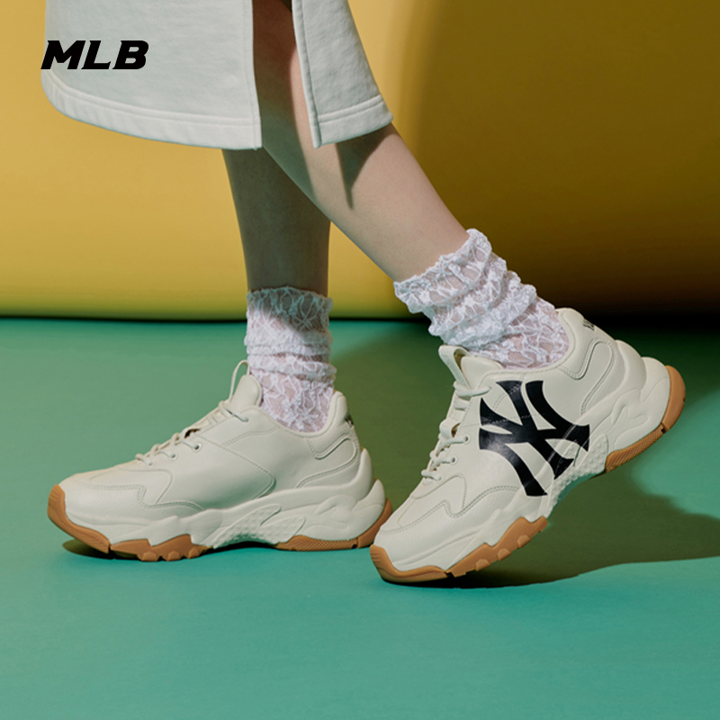 MLB官方 男女情侣韩系复古老爹鞋增高厚底休闲百搭舒适运动鞋SHC1 - 图1