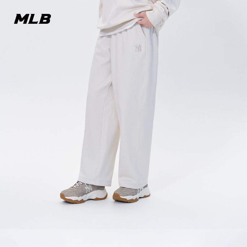 MLB官方 男女情侣保暖加绒百搭阔腿街头休闲长裤25冬季新款PTB22 - 图2
