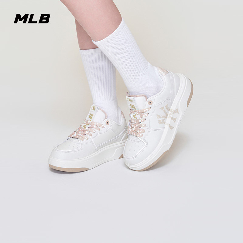 MLB官方男女同款情侣复古老花百搭时尚增高学长鞋26春季新款SXD02
