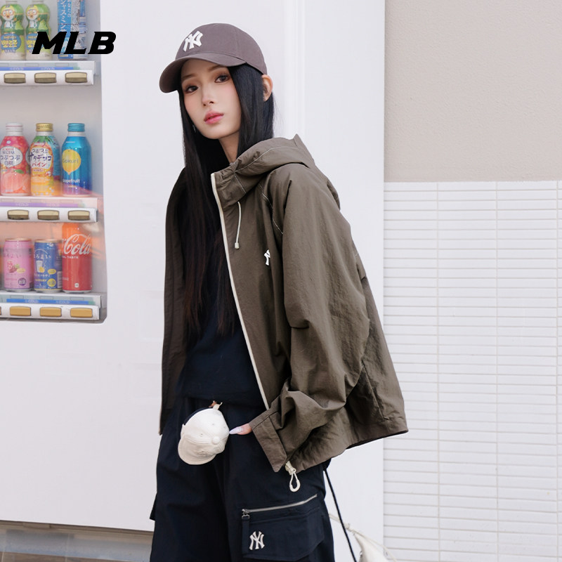MLB官方 男女情侣防风时尚潮流明线户外连帽外套25秋季新款WJB04,淘宝优惠券,粉丝福利购,淘宝优惠卷