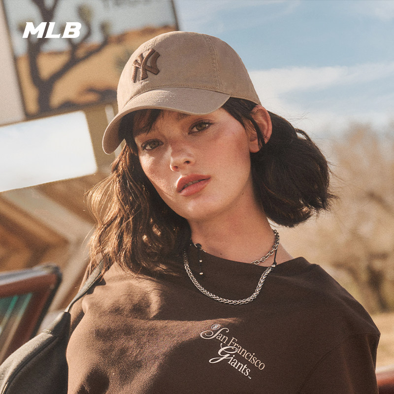 MLB官方 男女同款休闲运动韩系软顶棒球帽百搭鸭舌帽秋冬CP66